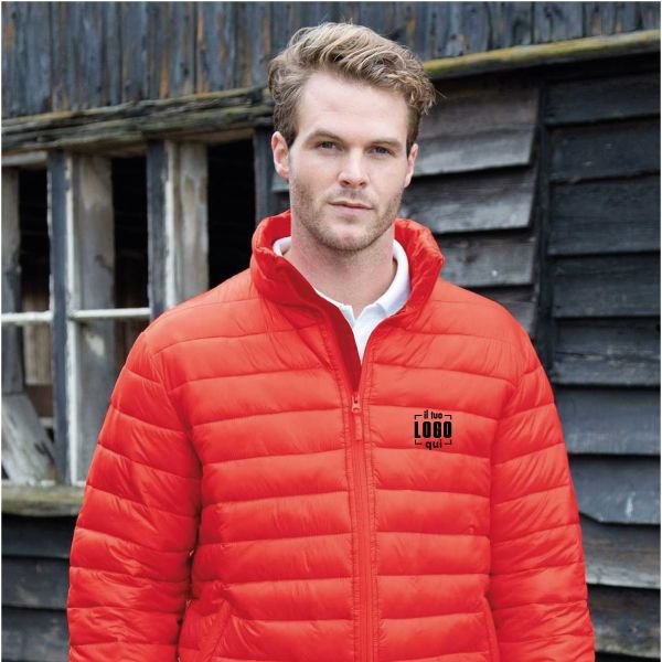 Piumino Uomo Leggero con Fodera in Nylon, Ful Zip, Due Tasche Personalizzato Perfetto come Articolo Promozionale Aziendale- Ice Bird Padded Jacket