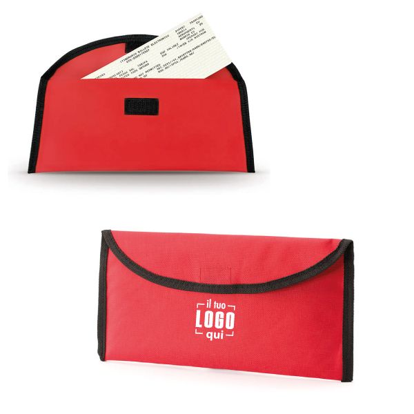 Porta Documenti da Viaggio Poliestere 27x13 Personalizzato per Agenzie