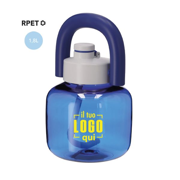 Bottiglia RPET 1,8 L Kettlebell – Sostenibile e senza BPA | Personalizzata