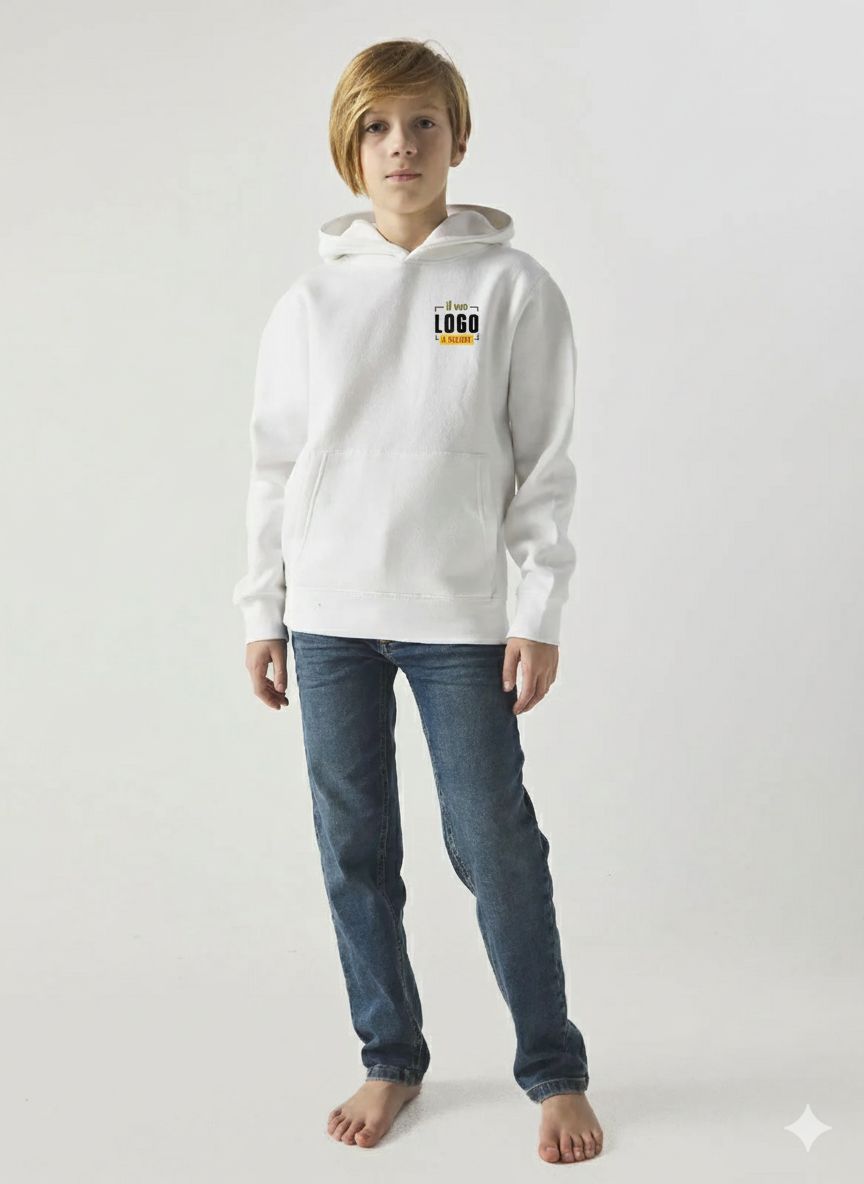 Felpa con Cappuccio Bambino Personalizzata in Policotone - BS Black Spider