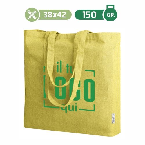 Shopper in cotone canvas a manici lunghi personalizzata per organizzatori di fiere festival e conferenze-ANDY