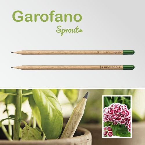 Matita Piantabile con Capsula Garofano in Legno Personalizzata