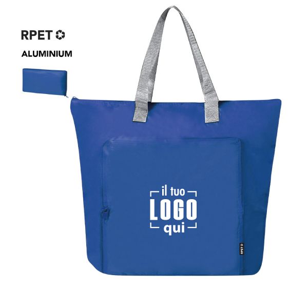 Borsa con Isolamento Termico in Alluminio Richiudibile Personalizzata Ideale come Gadget Mare-LANDREX