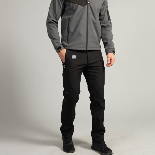 Pantalone Uomo da Lavoro in Softshell Antiabrasione Tre Strati Elasticizzato, Impermeabile e Interno Caldo Personalizzato-ADAMELLO SOFTSHELL