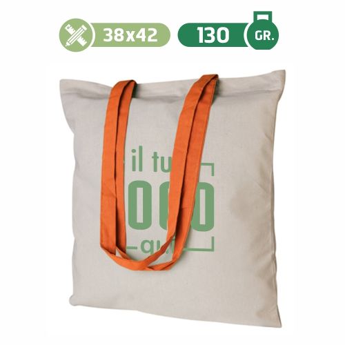 Borsa Shopping con Manici Lunghi Colorati Personalizzata