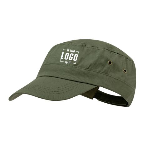Cappellino Modello Militare in Cotone Personalizzato Ideale per Escursionisti o come Gadget Estivo