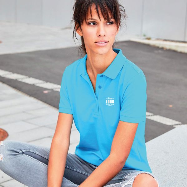 Polo Donna Sfiancata 4 Bottoni in Cotone Piquè Alta Qualità Personalizzata Ideale per Tempo Libero-VENICE LADY-PAYPER