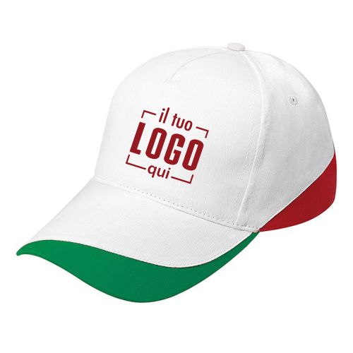 Berretto 5 Pannelli Cotone Twill Visiera Rigida Sagomata| Personalizzato