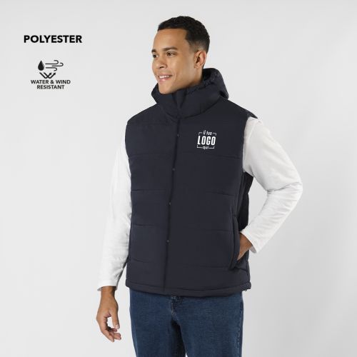 Gilet Smanicato con Cappuccio in Caldo Poliestere da Uomo Personalizzato Ideale per Tempo Libero, Sport-BROOKE
