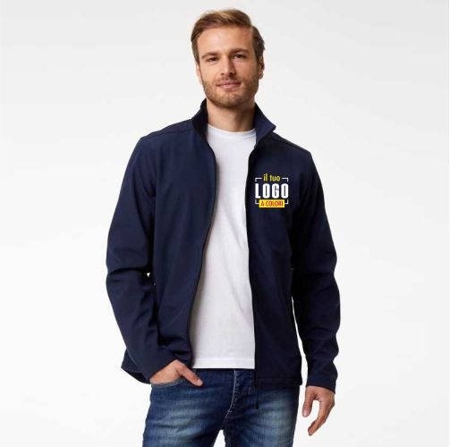 Giacca in Softshell Personalizzata da Uomo Ideale per il Tempo Libero