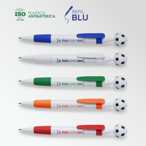 Penna Calcio con Dettagli a Pallone | Inchiostro Blu | Personalizzata