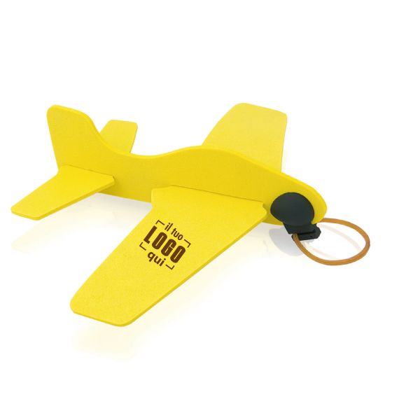Aereoplanino con Lanciatore Elastico Morbido Personalizzato Ideale come Gadget Compleanno, Eventi per Bambini