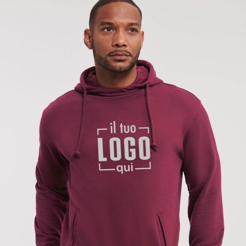 Felpa a Collo Alto in 100% Cotone Organico Uomo, Comfort e Sostenibilità Personalizzata Ideale come Articolo Promozionale