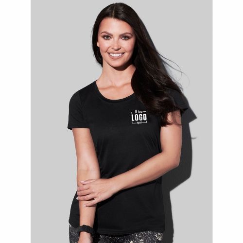 T-Shirt Sport Manica Corta Donna Poliestere Personalizzata - Stedman