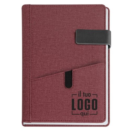 Agenda Giornaliera 15x21 con Magnete e Tasche Personalizzata | Effetto Jeans