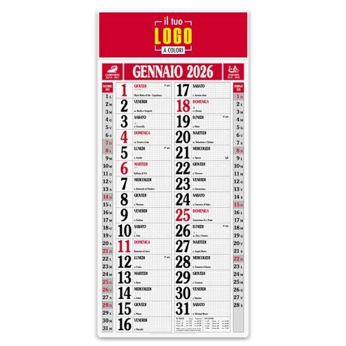 Calendario Olandese 2026 | Testata 33×11 cm Rinforzata | Personalizzato | MAGNUM