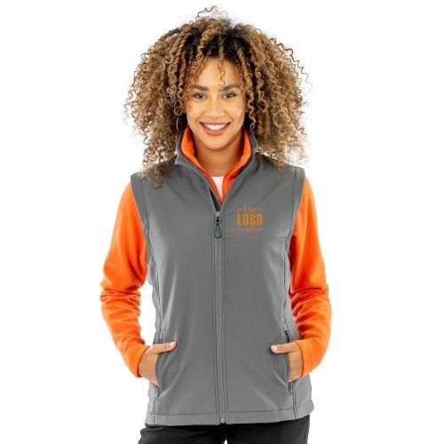 Gilet Donna da Lavoro in Softshell Full Zip Leggermente Sfiancato 100% Poliestere Personalizzato