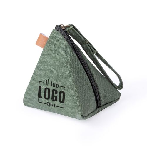 Portamonete a forma di Piramide in Tela Personalizzato Ideale come Gadget Promozionale