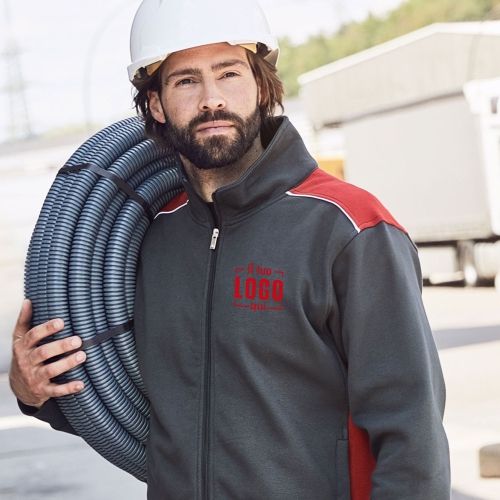 Felpa Uomo con Interno Caldo Full Zip con 2 Tasche Laterali Personalizzata in Cotone