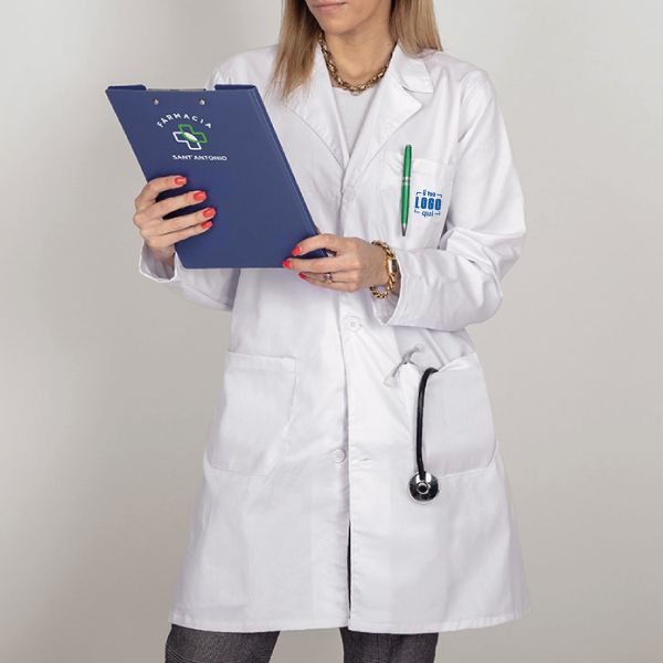 Camice Medicale Unisex No-Stiro Resistente e Morbido con Bottoni Rinforzati Personalizzato-MULTIUSO
