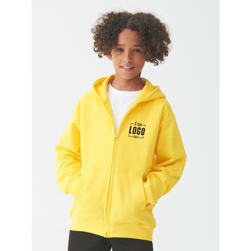 Felpa da Bambino con Cappuccio, Cerniera Nascosta e Tasca Marsupio Personalizzata Ideale come Capo Invernale