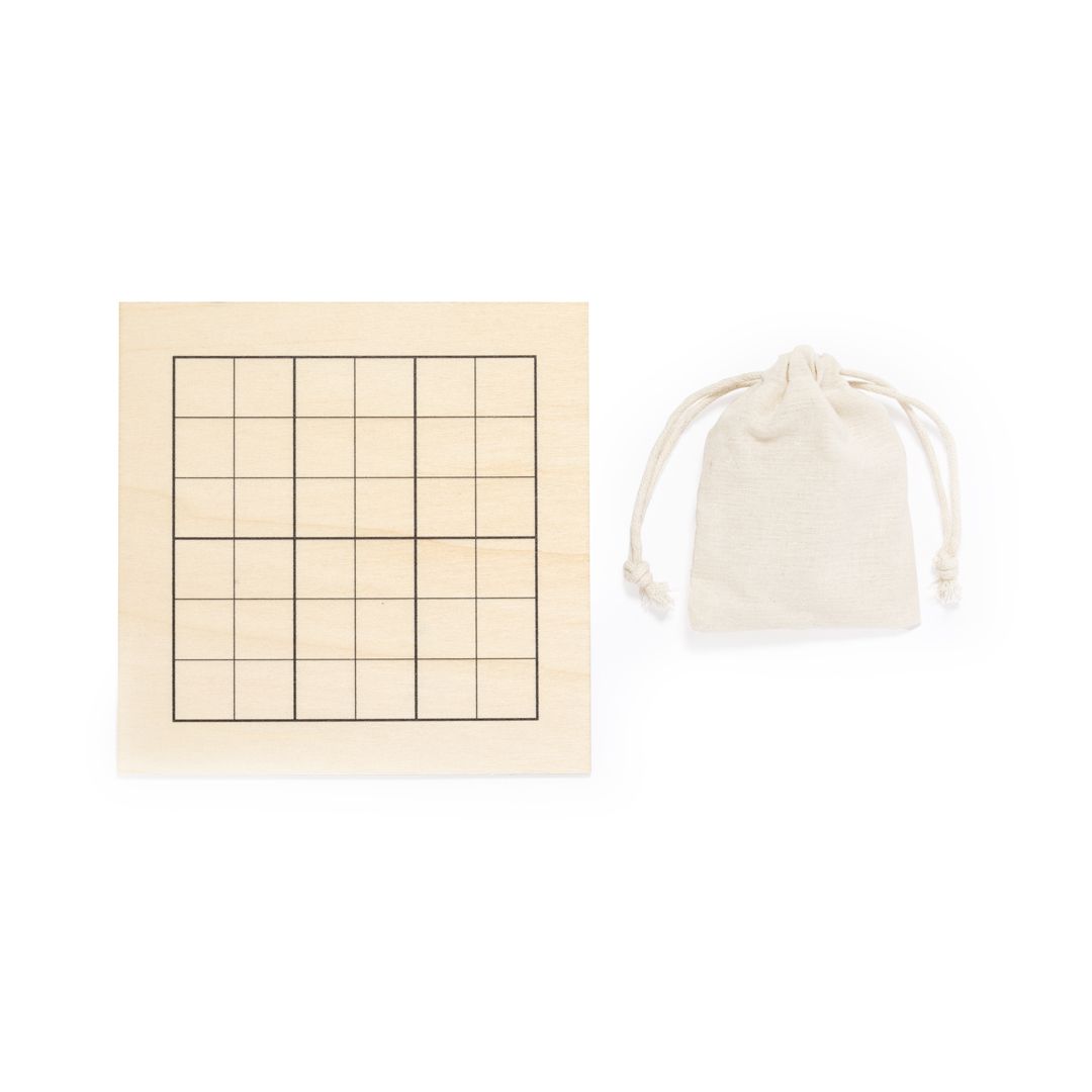 Sudoku in Legno da 36 Tessere in un Comodo Sacchetto di Cotone Personalizzato Ideale come Articolo da Regalo per Feste-Sudokids