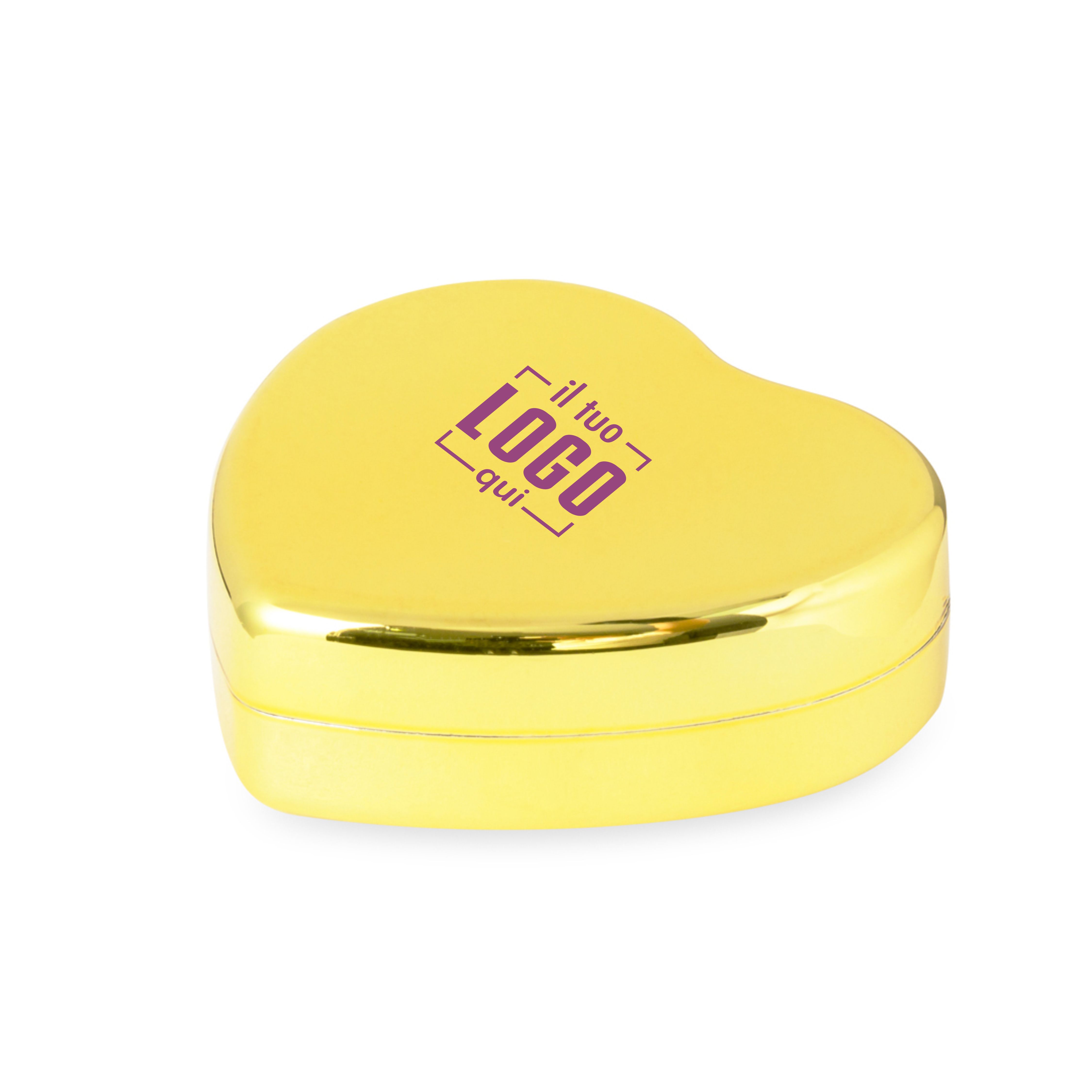 Balsamo labbra cuore oro argento rosa | Elegante e protettivo SPF15