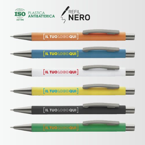 Penna a Sfera con Fusto in Plastica e Refill Nero | Personalizzata - CORDA