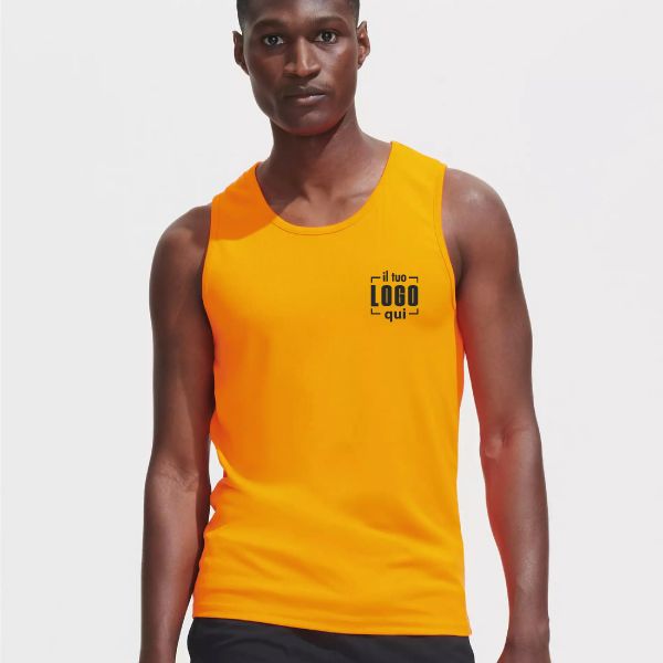 Canotta Sportiva Uomo Dorso Nuoto in Poliestere Personalizzabile| SOL'S