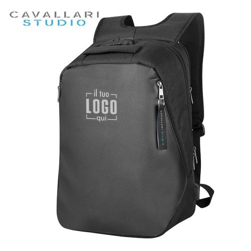 Zaino in Ecopelle Elegante con Chiusura Antitaccheggio Personalizzato Ideale per Lavoro e Viaggi - Cavallari