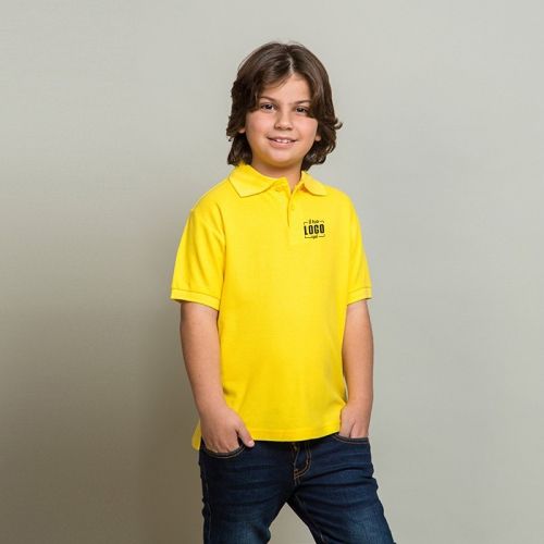 Polo Bambino Cotone Piquet 200g Spacchi, 2 Bottoni| Personalizzata