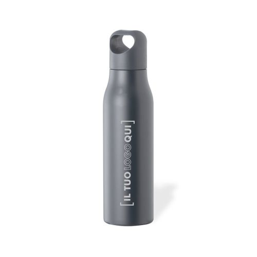 Borraccia in Acciaio Inox da 850 ML con Manico Integrato nel Tappo Personalizzata Ideale come Idea Regalo