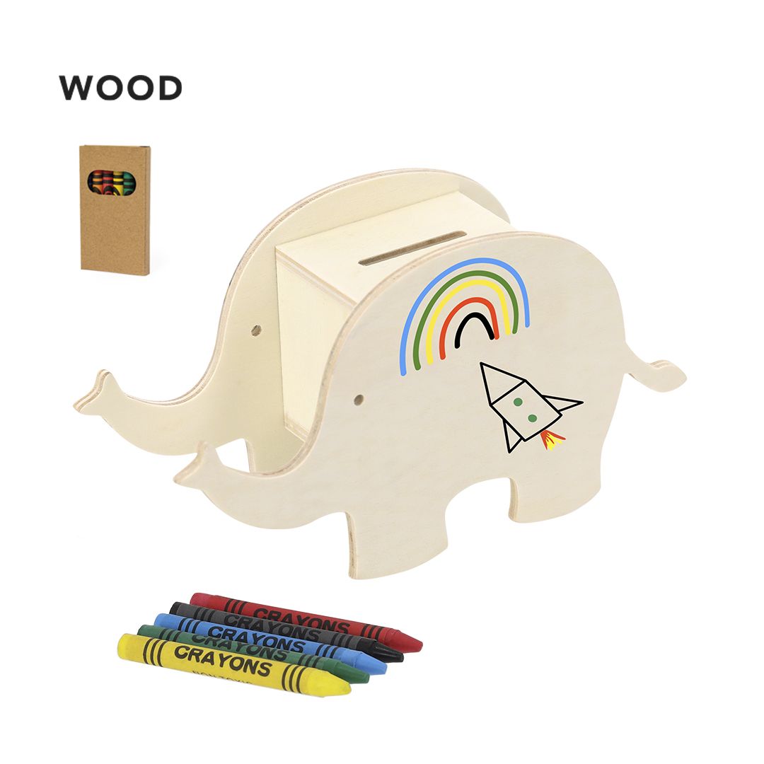 Salvadanaio da Colorare a Forma di Animali e con Cere Incluse Personalizzato Ideale come Gadget per Eventi Bambini-YILMAX