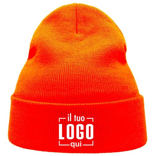 Cappello a Cuffia in Acrilico, Maglia a Doppio Strato Unisex Personalizzato Perfetto come Articolo Promozionale Invernale