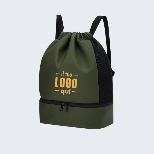 Sacca in Similpelle con Spallacci Perfetta e Personalizzata per Attività Sportiva, con Vano Porta Scarpe- HANDRYX