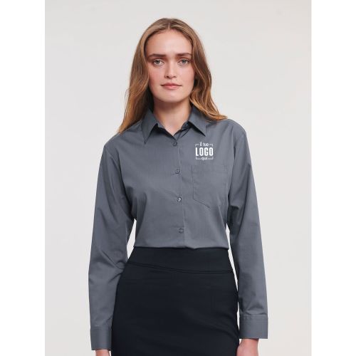 Camicia Ladies' Long Sleeve PolyCotton Poplin Shirt