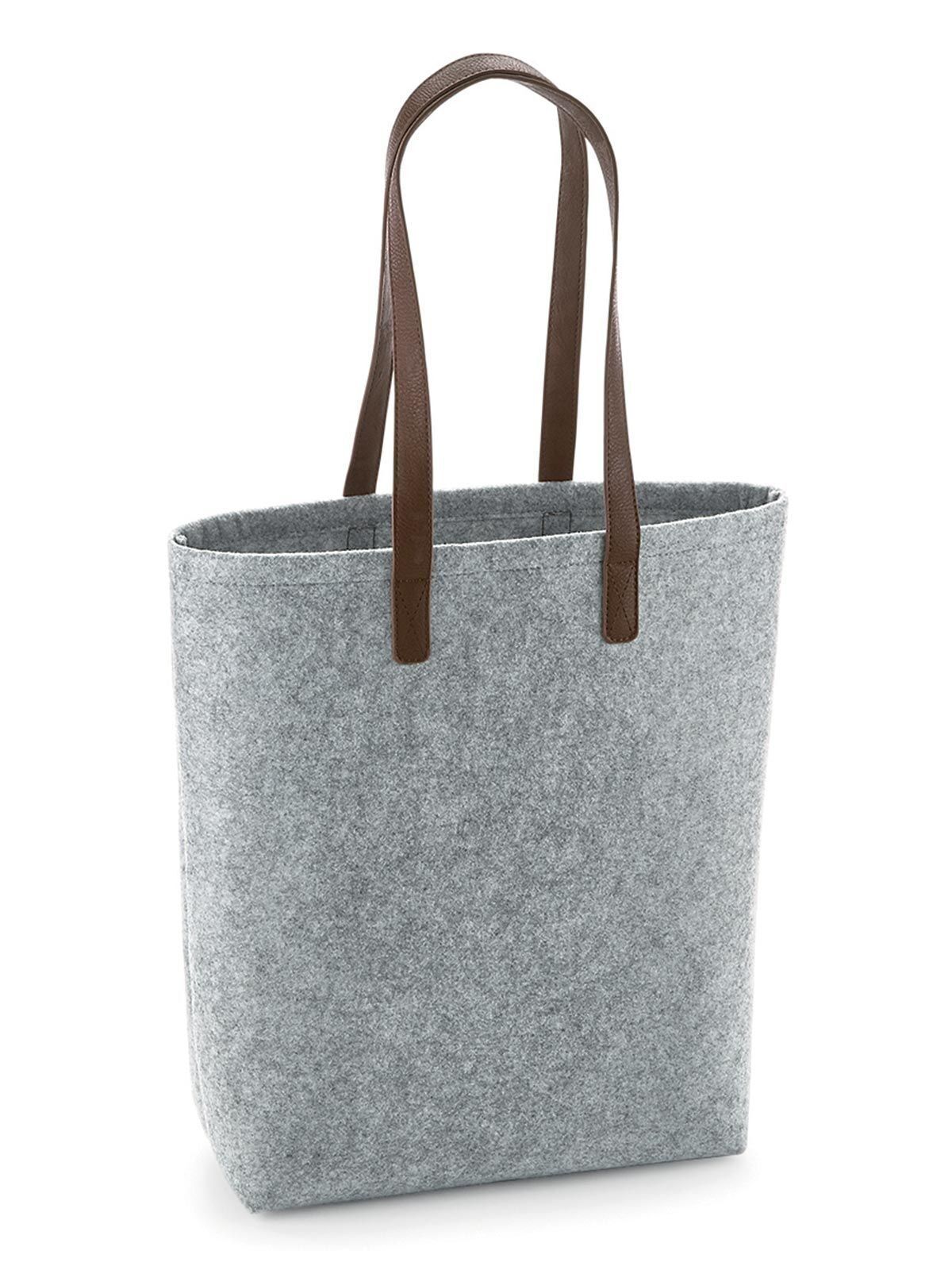 Shopper Feltro e Similpelle 29x38 Personalizzata - BagBase
