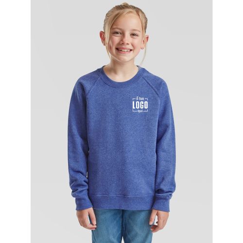 Felpa con Interno Caldo per Bambini, Monocolore, Girocollo in Cotone e Poliestere Personalizzata Perfetta come Articolo Promozionale