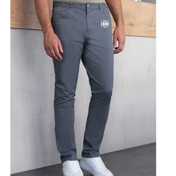 Pantaloni Classico 5 Tasche da Uomo con Passanti Vestibilità Slim Personalizzato Ideale come Capo per il Tempo Libero- Karlowsky - KHM12