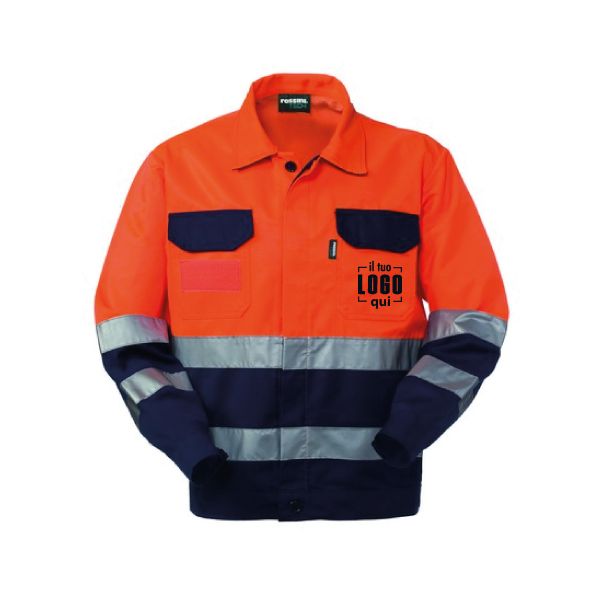 Giubbotto Indicato Per i Manutentori Stradali Alta Visibilità Adatto a Tutte le Stagioni  Personalizzato - Rossini