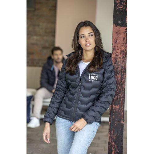 Giacca termica da donna in piuma e materiale riciclato certificato GRS Petalite