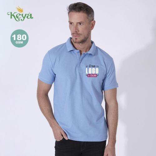 Polo Uomo Colorata Manica Corta in Cotone a  due Bottoni Personalizzata - MPS180