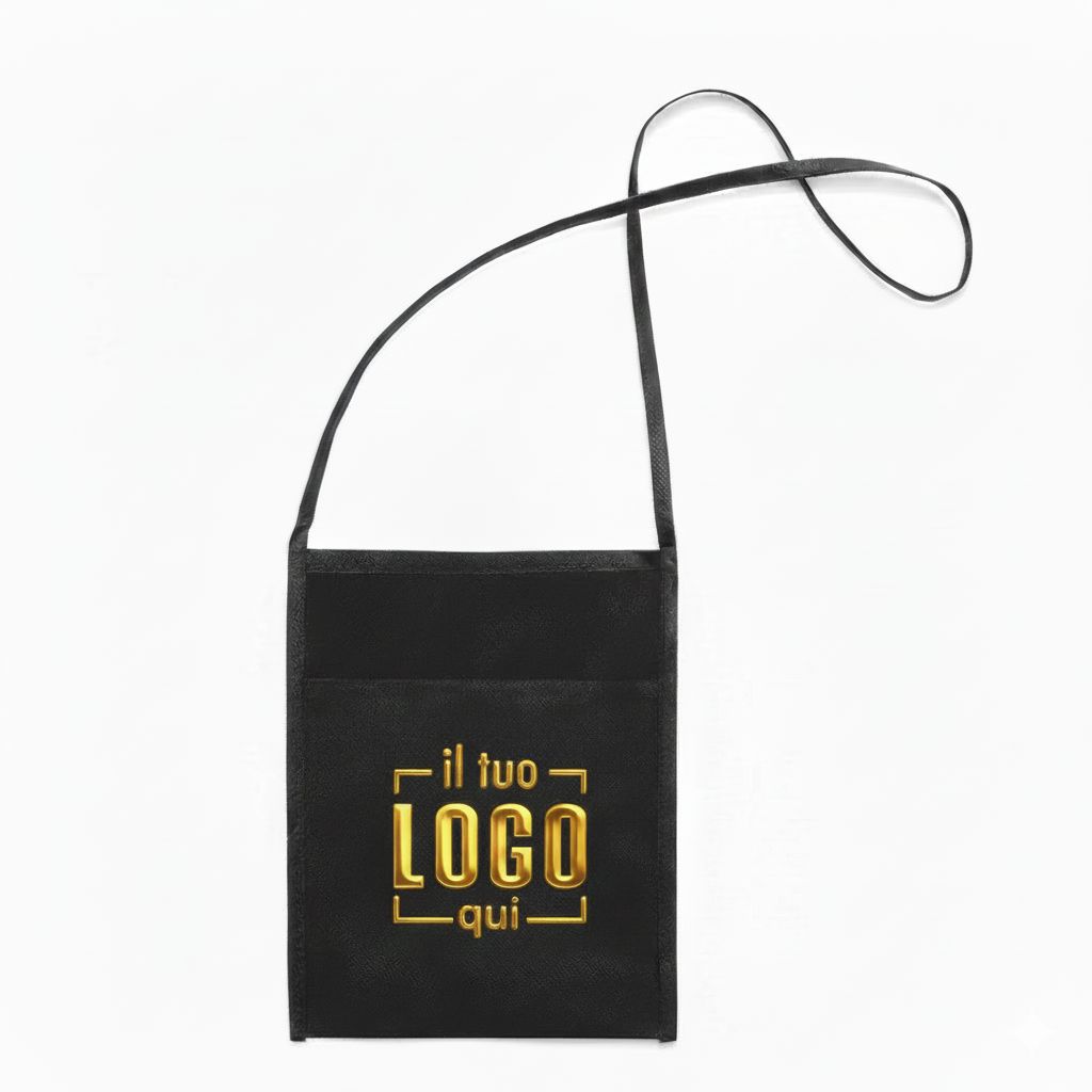 Portacalice in TNT con Tracolla e Tasca Capiente Personalizzata-Yobok