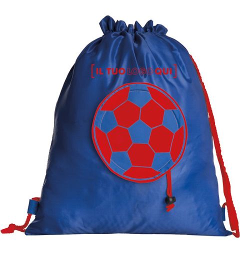 Sacca Bicolore con Pallone Richiudibile Personalizzata Ideale per Eventi sportivi