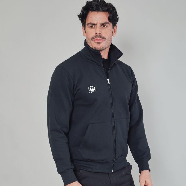 Felpa Uomo a Lupetto Full Zip in Cotone Elasticizzato, Leggera e Pratica Personalizzata Ideale come Capo Promozionale-Felpa Dalmazia