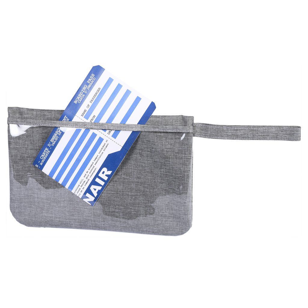 Busta porta documenti melange in poliestere 600D e PVC