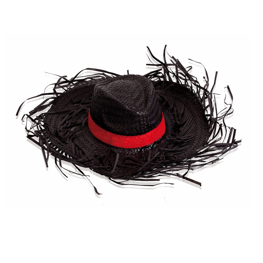 Sombrero in Paglia Nero con Fascia Interna Estivo| Personalizzato