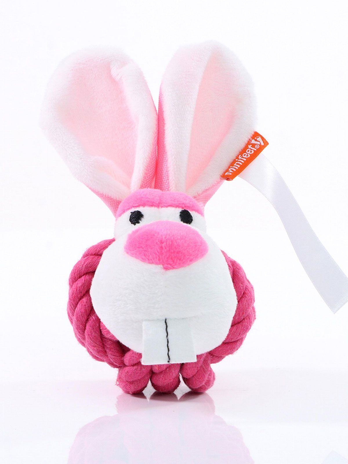 Dog toy knotted animal rabbit