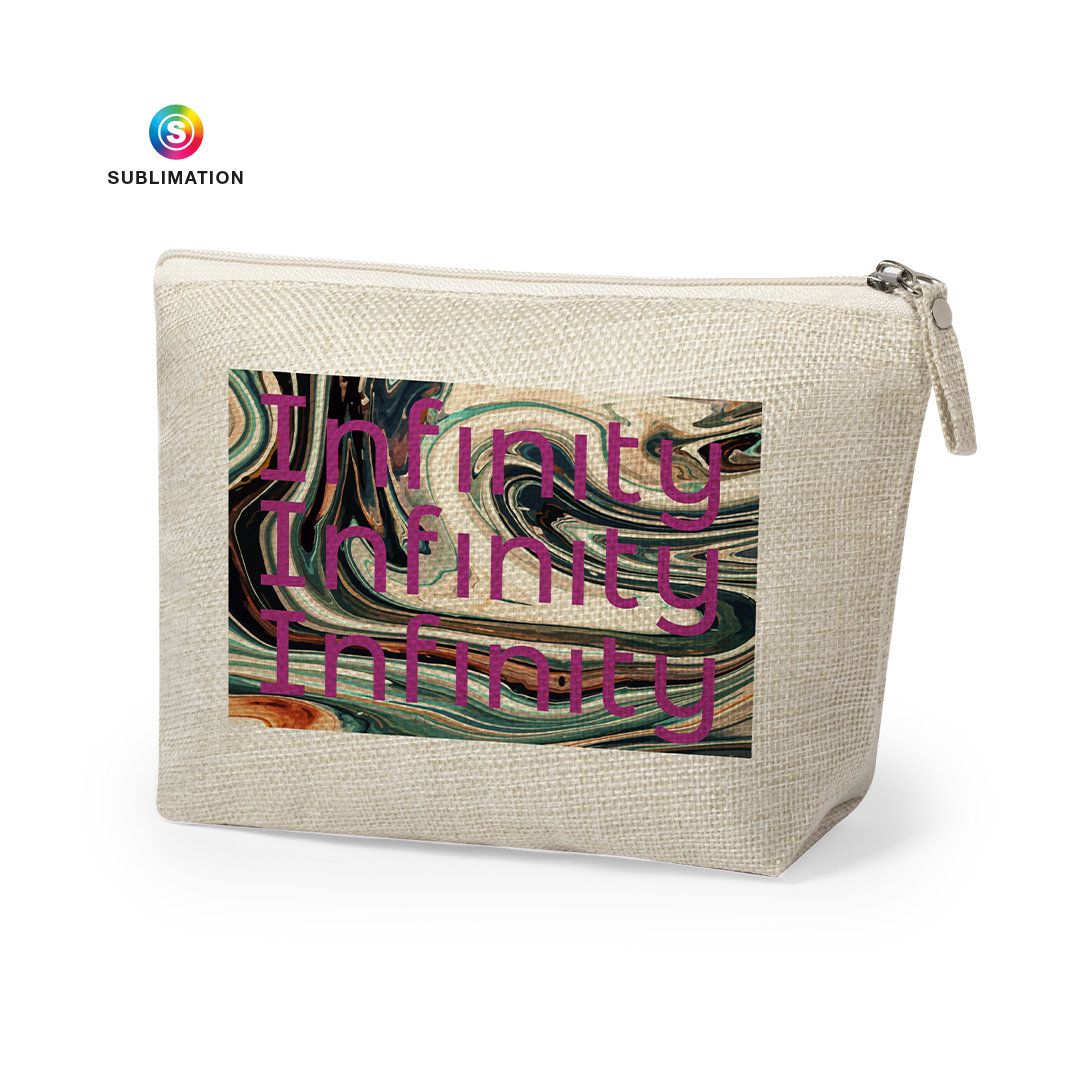 Borsa da toilette Nature | Poliestere soft-touch resistente | Personalizzata