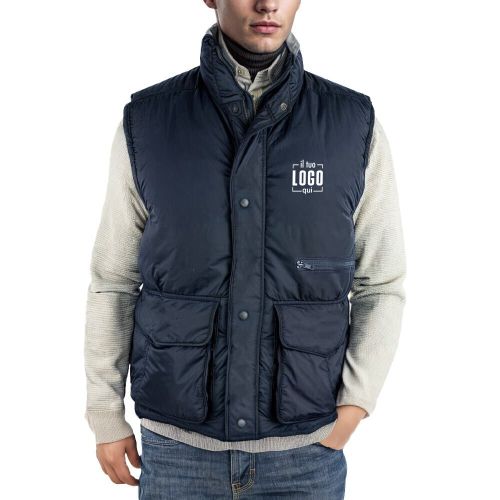 Giubbino Smanicato Pesante Impermeabile e Antivento in Cotone e Poliestere da Uomo Personalizzato Perfetto come Capo da Lavoro Invernale